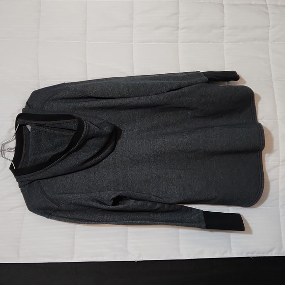 RBX MEN'S  SWEATER GRAY LOGO SPELLED OUT HOODIE HOODED PULLOVER MEDIUM - Picture 2 of 10